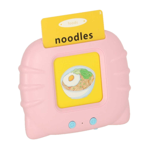 Cititor de carduri pentru invatarea vocabularului in limba engleza, 112 Carduri, Reincarcabil, Roz [1]