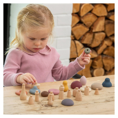 Ciupercute de padure din lemn si silicon, set 12 piese, SiliSoft, copii varsta 3-10 ani [2]