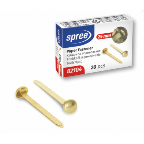 Birotică și Papetărie - Clema metalica pioneze Milton documente 25 mm/20pcs Spree 