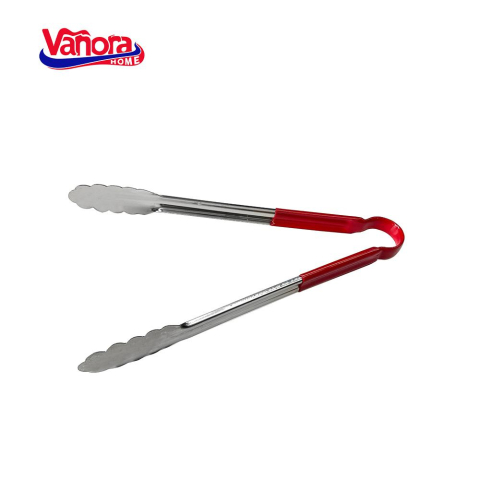 Polonice, linguri si clesti de bucatarie - Cleste inox universal cu maner silicon 30 cm, vanora home