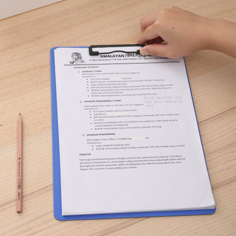 Clipboard simplu foam albastru deli [2]