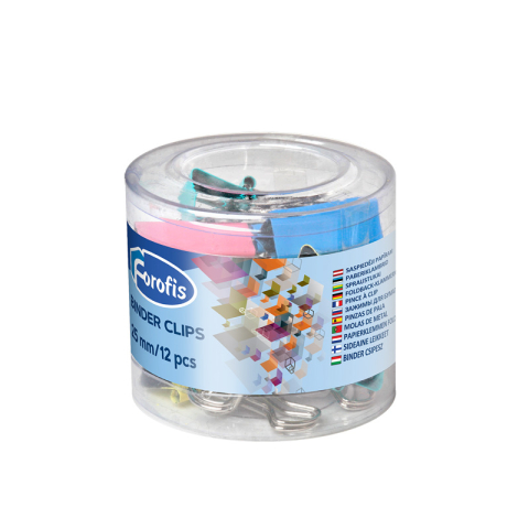 Jucării și Jocuri pentru copii - Clips color 25 mm 12/borcan