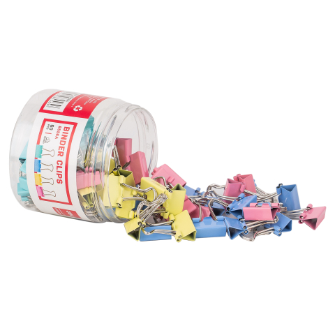 Clips hartie 15mm color 60 buc/cut. plastic deli [4]