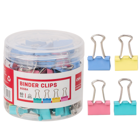 Articole pentru birou - Clips hartie 15mm color 60 buc/cut. plastic deli
