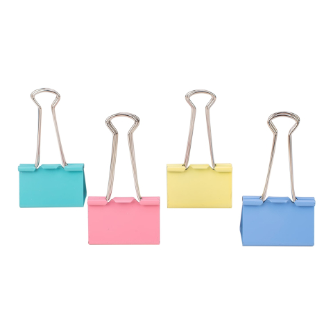 Clips hartie 51mm color 12 buc/cut. plastic deli [1]