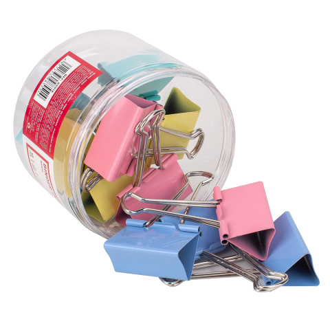 Clips hartie 51mm color 12 buc/cut. plastic deli [2]