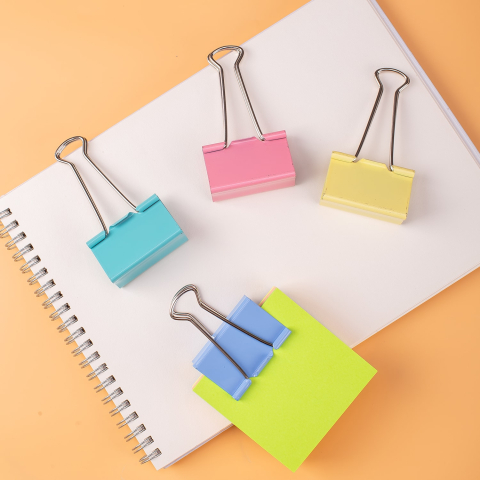 Clips hartie 51mm color 12 buc/cut. plastic deli [3]
