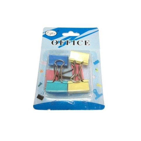 Clipsuri metalice Office Cover 5026, 25mm, diverse culori, blister 6 buc [1]
