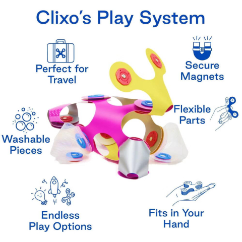 ClixoÂ® joc magnetic de construit - Tiny & Mighty Sparkle (9 piese) [1]