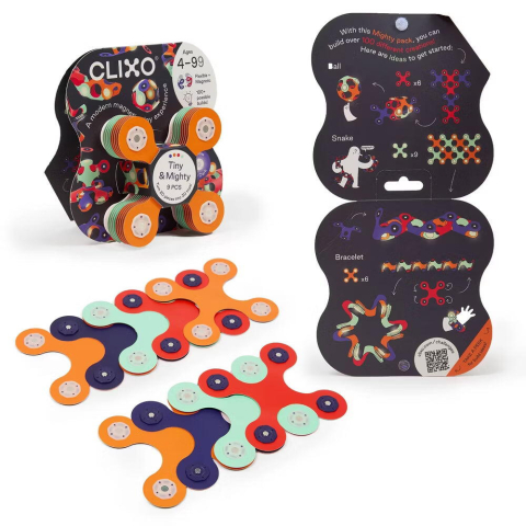 Jucării și Jocuri pentru copii - ClixoÂ® joc magnetic de construit - Tiny & Mighty - Spatiul cosmic (9 piese)