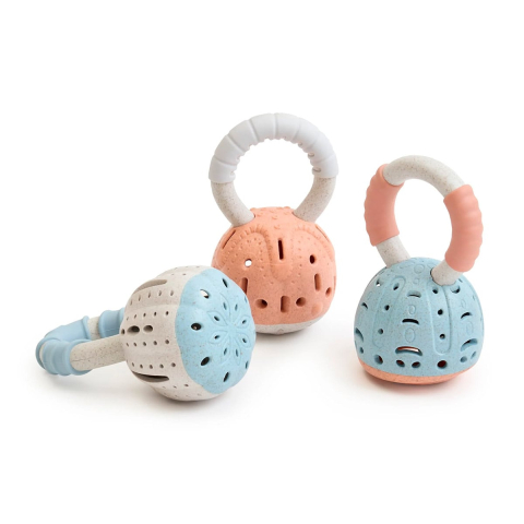 Jucării și Jocuri pentru copii - Clopotei zornatori pentru bebelusi, set 3 buc, Guidecraft, copii varsta 0-2 ani