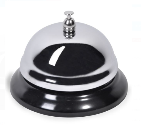 Jocuri de Masa, Societate, Cooperare si Boardgames - Clopotel metalic, sonerie masa, dimensiune 9 cm