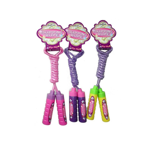 Art & Craft si Artizanat - Coarda de sarit, manere din plastic, cu sclipici, diverse culori, 3+ ani, MegaCreative, 380074