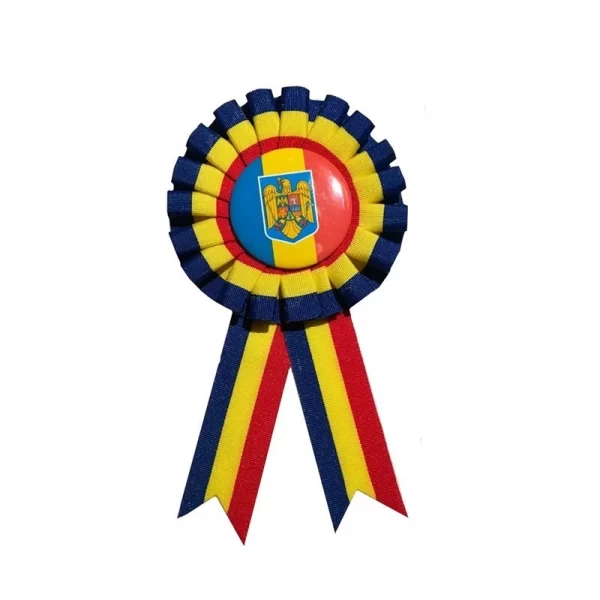 Cadouri Jucării Copii Grădiniță - Cocarda Romania tricolora 8x16cm