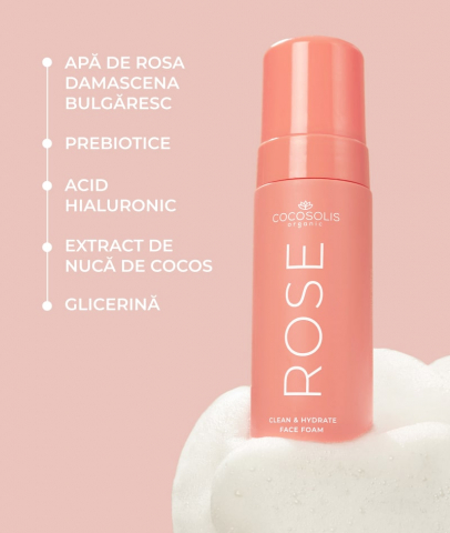 COCOSOLIS ROSE Clean & Hydrate Face Foam, pt hidratare si uniformizare [1]
