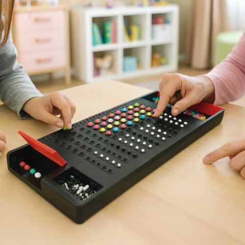 Joc Codebreaker ghiceste codul colorat, 138 pioni, tabla 35 x 16 cm, joc logica [4]