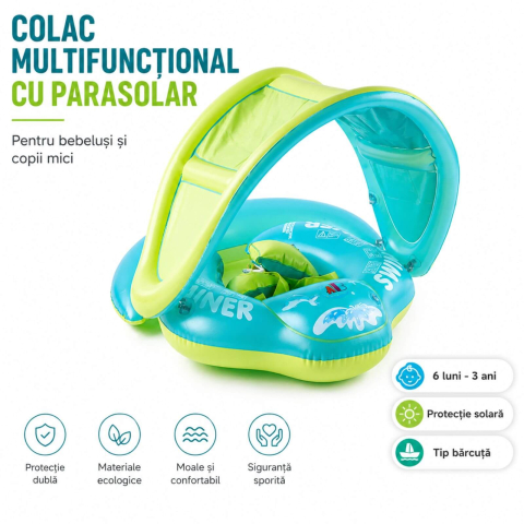 Colac bebe cu parasolar si sezut, 6-36 luni, max 15 kg [1]