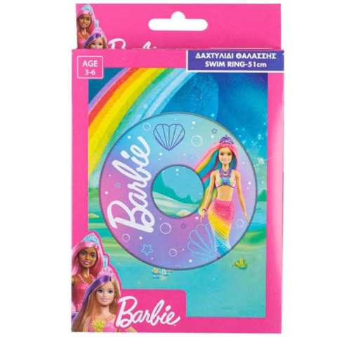Colac gonflabil pentru fete, Model Barbie, din vinil rezistent, 3-6 Ani [1]