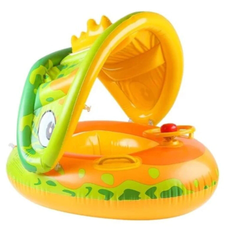Colac Bebe cu Parasolar, Chilotel si Volan, 6-36 luni, Crocodil [2]