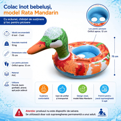Colac inot bebelusi, Rata, cu chilotel si sezut, 6 luni-3 ani [1]