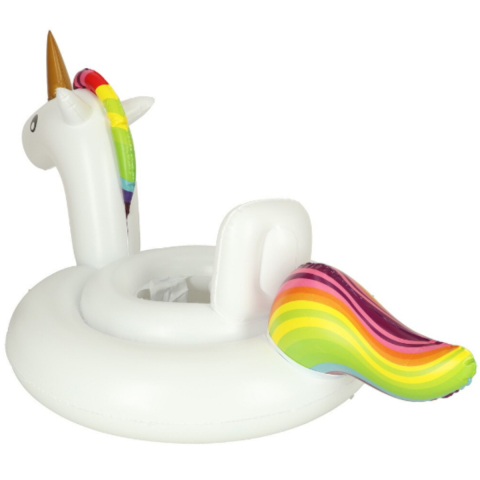 Colac pentru Copii, Unicorn gonflabil cu Suport pentru Picioare, 62 cm [1]
