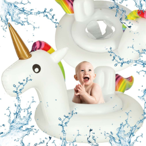Colac pentru Copii, Unicorn gonflabil cu Suport pentru Picioare, 62 cm [2]