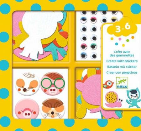 Art & Craft si Artizanat - Colaje animale din fetru, Djeco, varsta 3 - 6 ani, Baiat, Fata