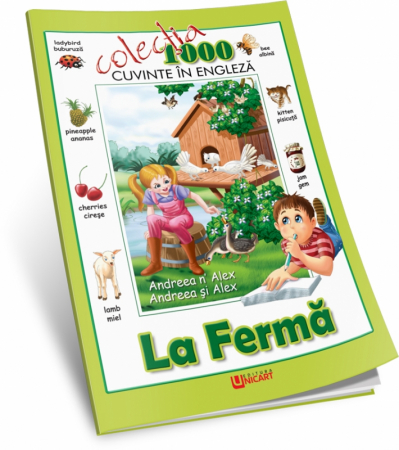 Cărți Educative, Activități - Dictionar pentru copii, cuvinte in engleza, 20 pagini, La Ferma