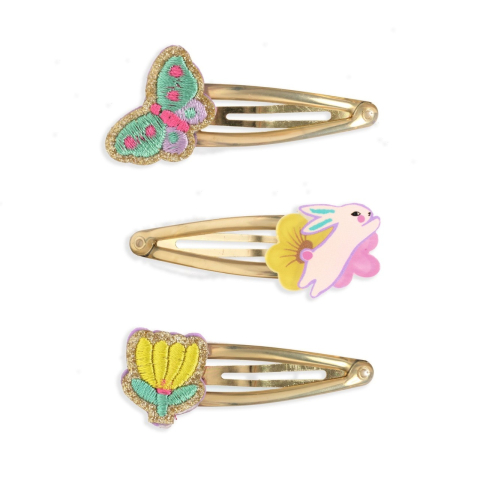 Îmbrăcăminte și accesorii - Colectia Plume - 3 agrafe de par PensÃ©e, Djeco Fata, varsta 3 - 6 ani, 6 - 9 ani