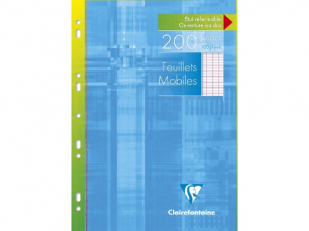 Rechizite Școlare - Coli albe simple A4 multiperforate, metric, 100 file, Clairefontaine