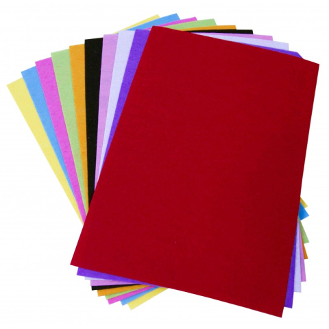 Art & Craft si Artizanat - Coli fetru A3 - simplu, 1mm, diverse culori, set 10 coli, Colorarte, HYZ- 611