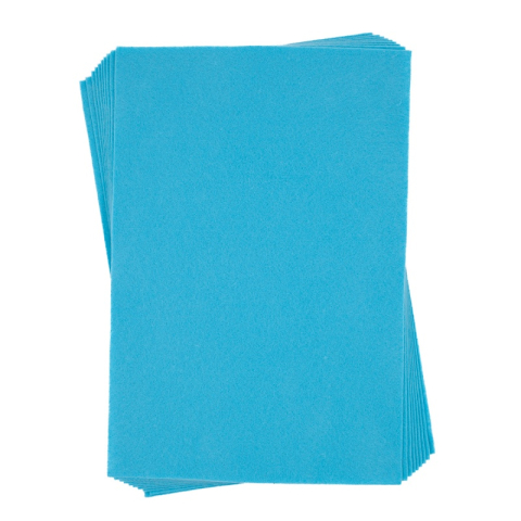 Art & Craft si Artizanat - Coli fetru A4, 1mm, albastru turqoise, set 10 coli, Colorarte