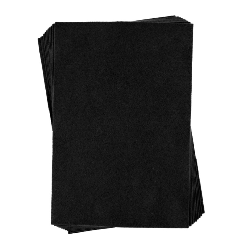 Art & Craft si Artizanat - Coli fetru A4, 1mm, negru, set 10 coli, Colorarte