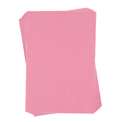 Art & Craft si Artizanat - Coli fetru A4, 1mm, roz, set 10 coli, Colorarte