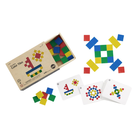 Jucării și Jocuri pentru copii - Color Tiles, set educativ cu carduri de activitati, copii varsta 5+ ani