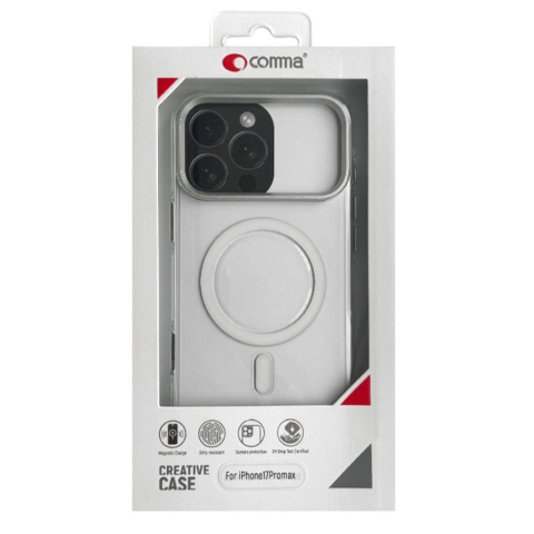 Laptop, Tablete & Telefoane - Comma Husa Crystal Series Magnetic iPhone 17 Pro Max Transparent
