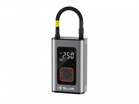 Periferice IT - Compresor auto portabil Tellur, 150 PSI, 16L/min, 4000mAh, USB-C, aluminiu