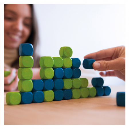 Connecting Cubes, joc de strategie din lemn, Milaniwood, 5+ ani [3]