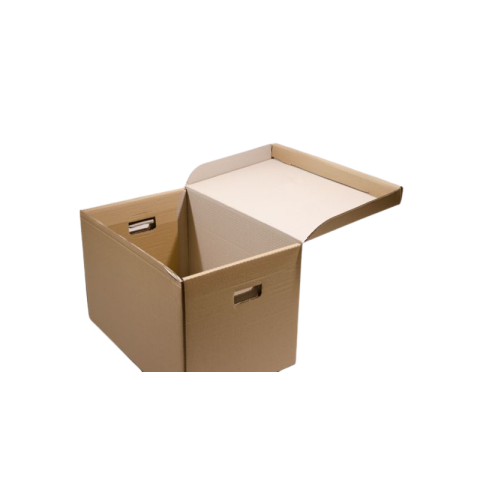 Birotică și Papetărie - Container arhivare PAFF CA399-3N, capac fix, 520x330x330mm, carton, natur, pentru 6 bibliorafturi