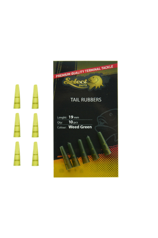Pescuit si vanatoare - Conuri Select Baits Tail Rubbers Weed Green (verde)