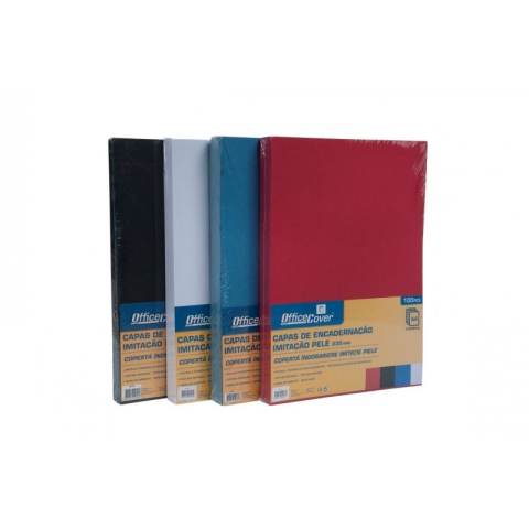 Coperta indosariere A4 Office Cover LG-01, carton alb, imitatie piele, 230g/mp, top cu 100 coli [0]