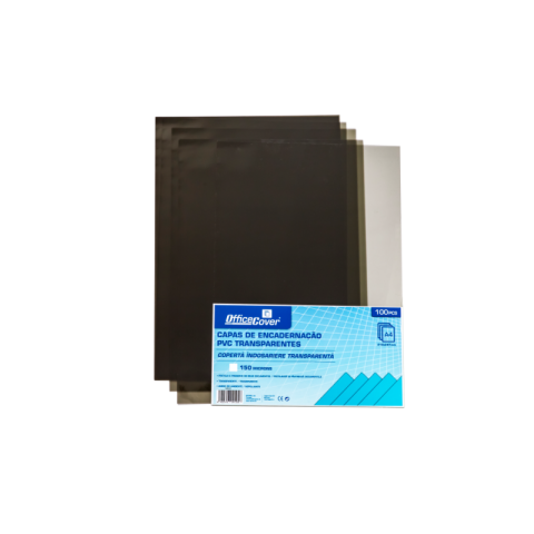 Coperta indosariere A4 Office Cover, PVC fumuriu, transparent, 0.15mm, top cu 100 coli [1]