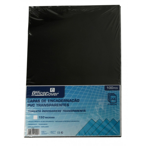 Birotică și Papetărie - Coperta indosariere A4 Office Cover, PVC fumuriu, transparent, 0.15mm, top cu 100 coli