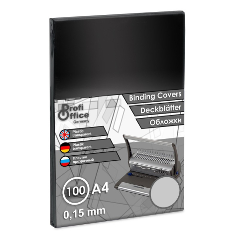 Birotică și Papetărie - Coperta indosariere A4 ProfiOffice, PVC cristal, transparent, 0.15mm, top cu 100 coli