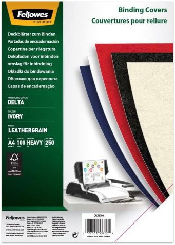 Birotică și Papetărie - Coperti carton a4 crem 100/top fellowes