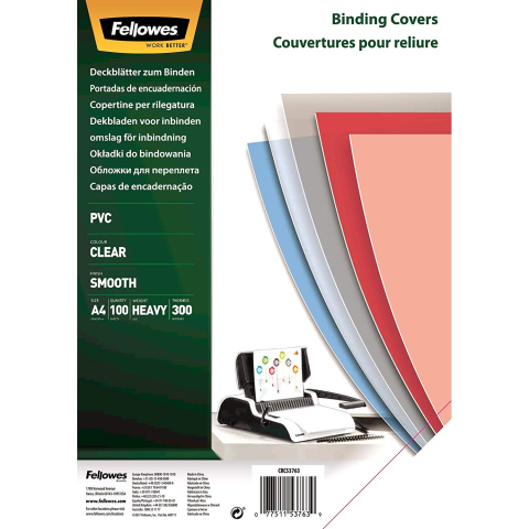 Birotică și Papetărie - Coperti plastic a4 300 microni transparente 100/top fellowes
