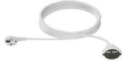 Casă, gradină și bricolaj - Cordon prelungitor schuko+priza h05vv-f 3g1.5, 5 m, alb, cu protectie pt copii