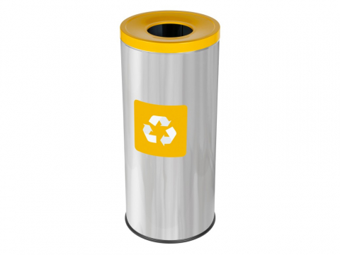 Cutii depozitare și organizatoare - Coș inox colectare selectivă Eko Prestige 45 L
