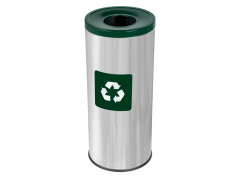 Cutii depozitare și organizatoare - Coș inox colectare selectivă Eko Prestige 45 L