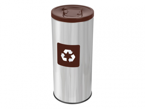 Cutii depozitare și organizatoare - Coș inox colectare selectivă Eko Prestige 45 L